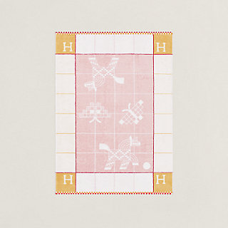 Animaux Nattes bath towel - Yellow | Hermès Singapore